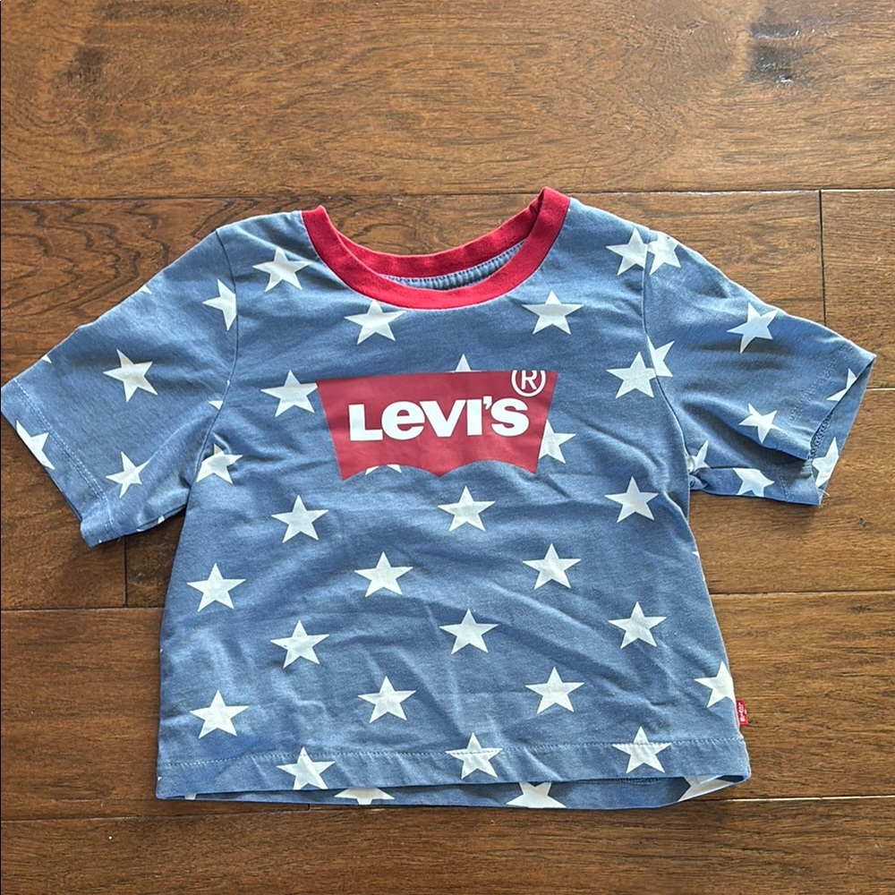 Levi's Blue and Red Star Print Short Sleeve Tee